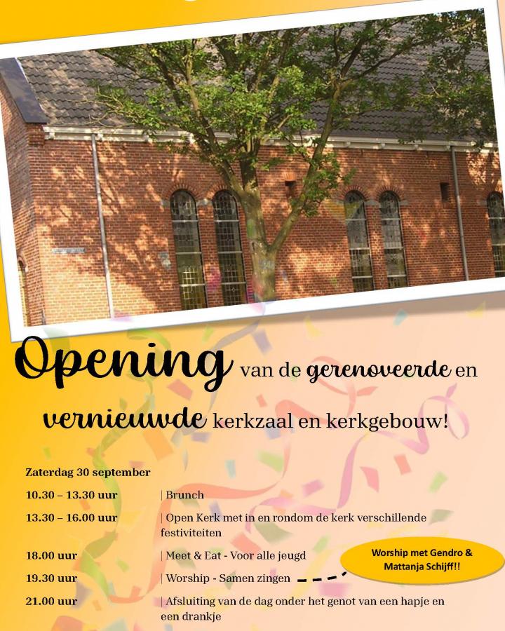 Opening Kerkzaal en Kerkgebouw